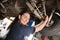 Portrait of smiling young female mechanic