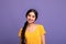 Portrait of smiling young friendly indian woman