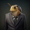 Portrait of a snail dressed in a formal business suit
