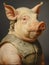 Portrait of a Soldier Pig