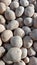 Portrait of a stack of potato seeds in a warehouse