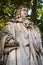 Portrait of the statue of Montesquieu in the park of the Place des Quinconces