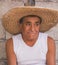 Portrait of stone craftsman to make molcajetes, traditional Mexican crafts