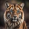 Portrait of Sumatran Tiger, Panthera tigris altaica. generative ai