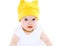 Portrait sweet baby in yellow hat