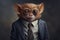 Portrait of tarsier in a business suit