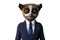 Portrait of Tarsier in a business suit - Digital 3D Illustration on white background