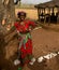 Portrait of tattooed Mbororo aka Wodaabe tribe woman - Poli, Cameroon