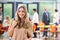 Portrait Of Teenage Female Student In Classroom