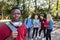 Portrait Of Teenage Students Outside School Building