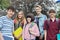 Portrait Of Teenage Students Outside School Building