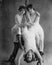 Portrait of three acrobatic women