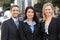 Portrait Of Three Business Colleagues Outside Office