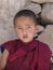 Portrait tibetan young monk in Ladakh. India