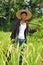 Portrait of traditional rice farmer