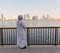 Portrait of an unknown Arab men on the waterfront in Sharjah, UAE