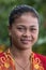 Portrait unknown young Balinese girls in national dress, Indonesia