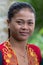 Portrait unknown young Balinese girls in national dress, Indonesia