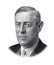 Portrait of USA President Thomas Woodrow Wilson