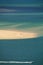 Portrait view on atlantic ocean with boats by the dune pyla