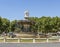 Portrait view of Fountain at La Rotonde in Aix-en-Provence