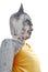 Portrait white old buddha