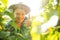 PORTRAIT WINNING FARMER MAN on a sunny summer day,