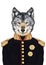 Portrait of Wolf in military uniform.