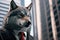 Portrait of a wolf in a suit