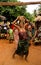 Portrait of woman dancing woodoo dance, Anfoin, Togo