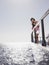 Portrait of Woman on Deck of Boat