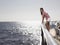 Portrait of Woman on Deck of Boat