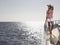 Portrait of Woman on Deck of Boat