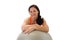 Portrait of a woman with a Pilates exercise ball