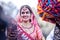 Portrait of an woman from rajasthan in traditional rajasthani clothes