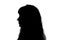 Portrait of woman\'s silhouette in profile