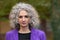 Portrait of woman with wonderful curly hair