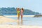 Portrait of women at the sea beach