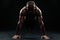 Portrait of youg afro american sports man doing pushup exercise