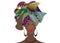 Portrait of the young African woman in a colorful turban. Wrap Afro fashion, Ankara, Kente, kitenge, African women dresses.