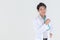 Portrait of young Asian happy and smile male medical doctor with stethoscop