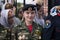 Portrait of a young cadet girl in a cordon