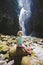 Portrait of a Young Child by Waterfall