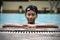 Portrait of a young male swimmer