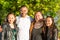 Portrait of a young Maori family