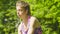 Portrait of young woman doing yoga exercises