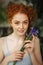 Portrait of a young woman florist.