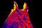 Portraits of eagle owl thermal image