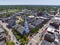 Portsmouth historic downtown aerial view, NH, USA