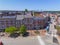 Portsmouth historic downtown aerial view, NH, USA